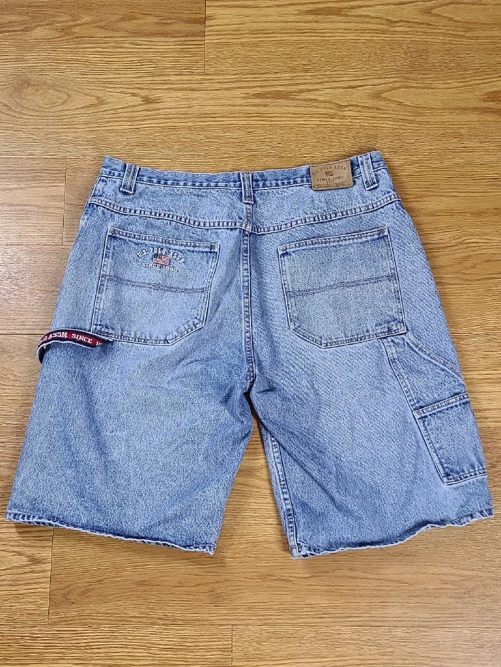 VITAGE U.S. Polo Assn. Light Blue Denim Jean Mens Shorts 38x11